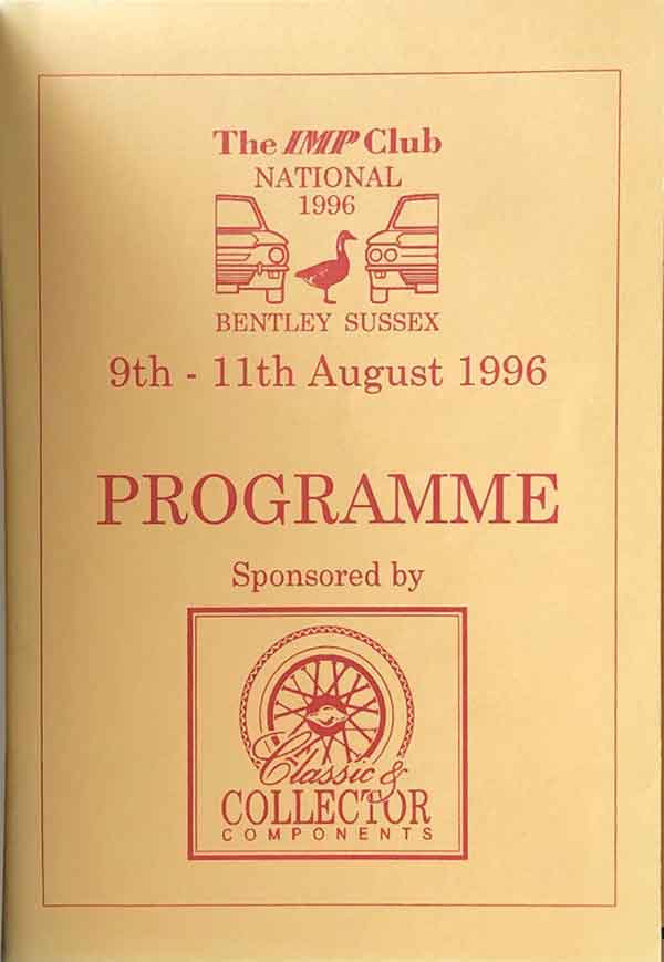 Front of Event Programme